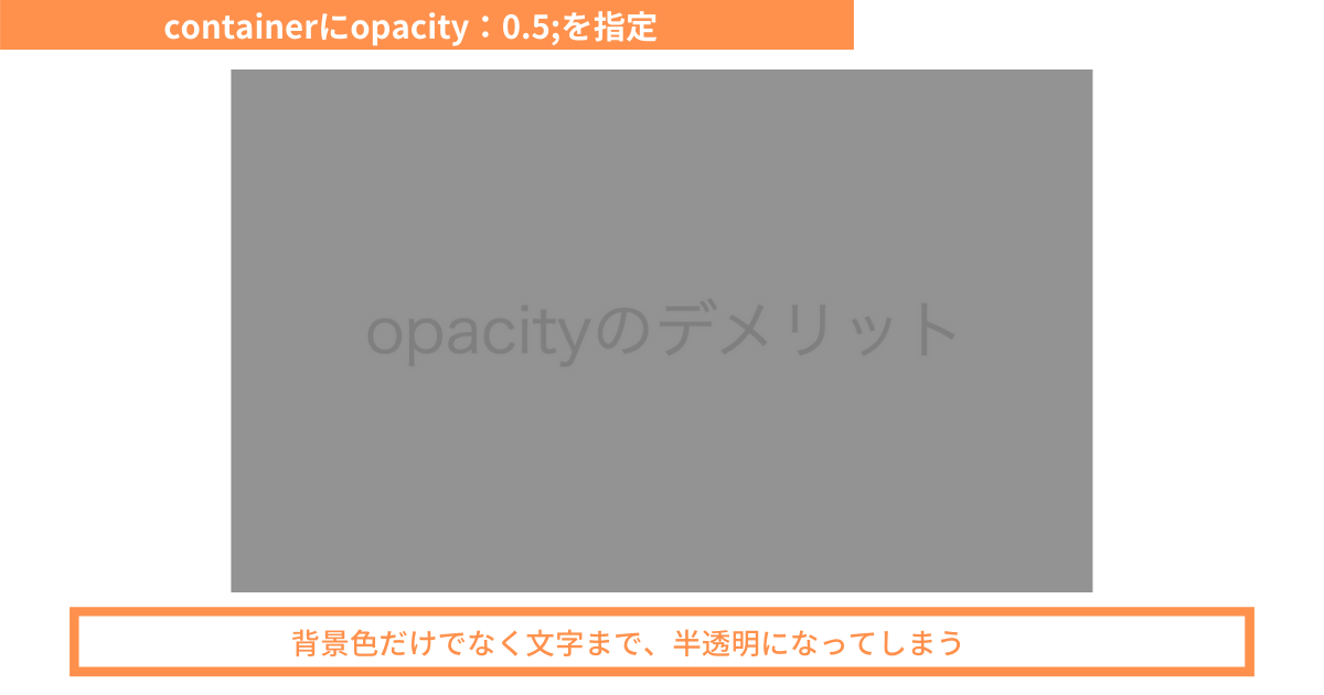 opacityデメリット3