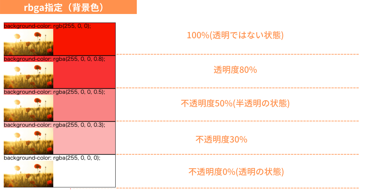 rgba指定（背景）