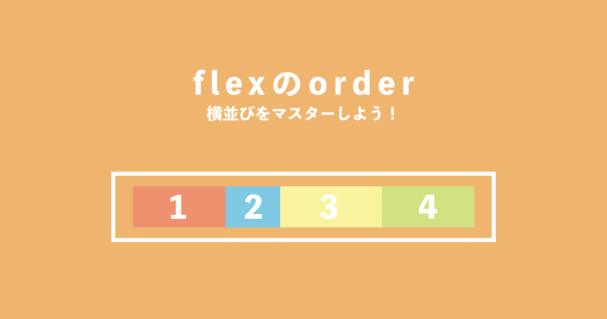 flexbox order プロパティ解説記事サムネイル